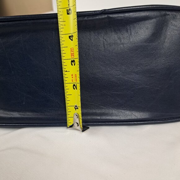 Vintage Ralston Woven Quilted Blue Leather Shoulder Hobo Style Bag - Picture 16 of 16